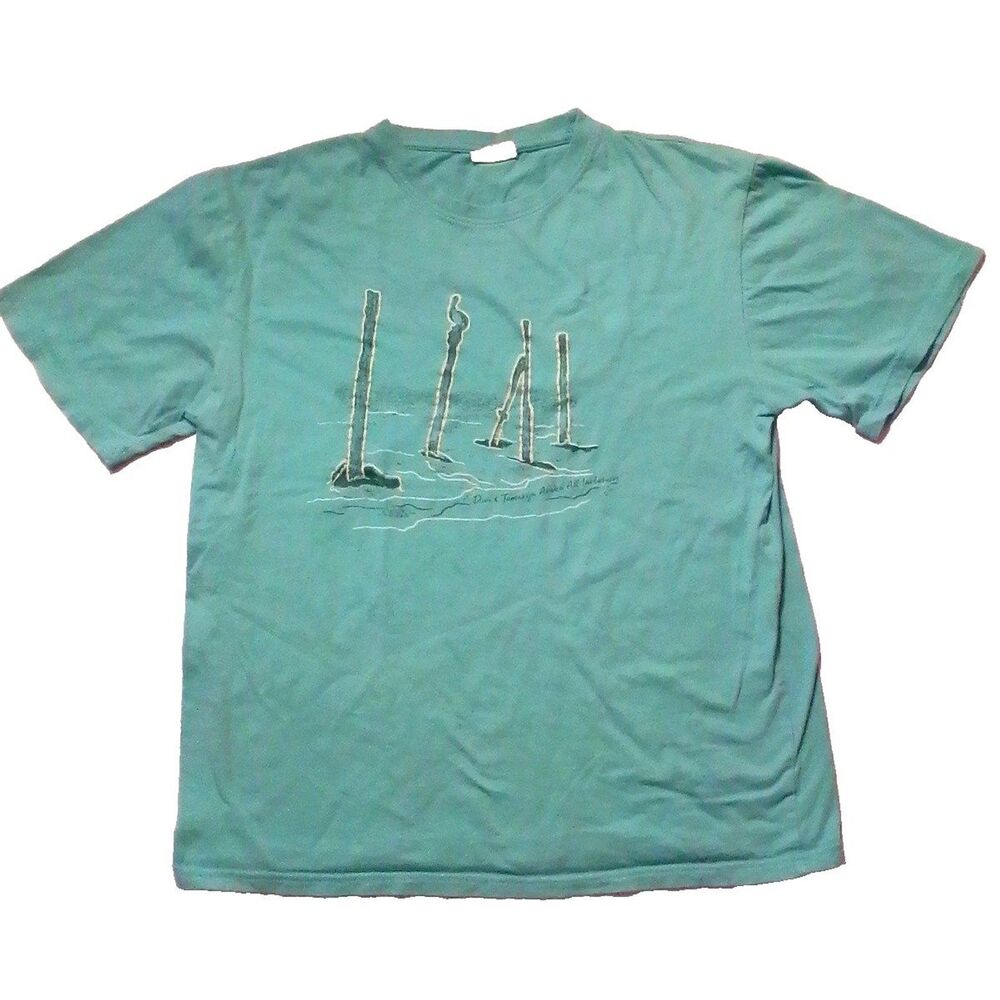Vintage Divi Tamarijn Aruba All Inclusive Resort T-Shirt Mens XL Teal Graphic T